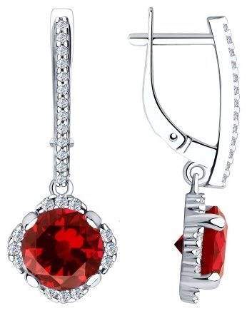 Diamant 94-321-00457-2 серебро с фианитом и корундом купить,38364