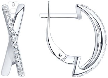Серьги SOKOLOV 94022220 вес 2.59 г серебро, фианит купить,20098