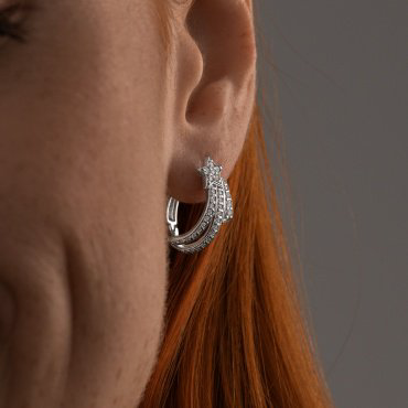 Серьги SOKOLOV 94025881 вес 4.1 г серебро, фианит купить,16996