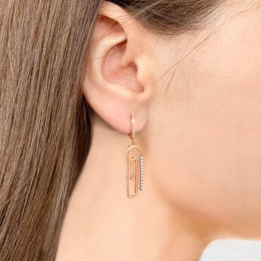 Серьги AQUAMARINE 49702A вес 3.9 г серебро, фианит купить,41989