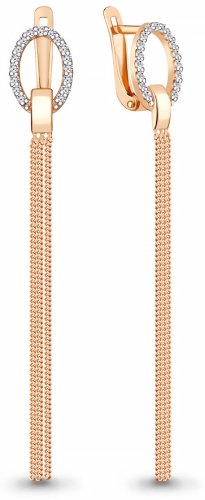Серьги AQUAMARINE 49180А.6 вес 2.84 г серебро, фианит купить,40014