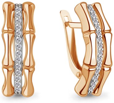 Серьги AQUAMARINE 400147А вес 3.6 г серебро, фианит купить,48222