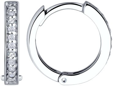 Серьги SOKOLOV 94026678_2,02 вес 2.02 г серебро, фианит купить,21546