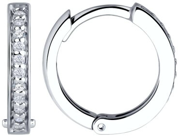 Серьги SOKOLOV 94026678 вес 2.02 г серебро, фианит купить,20520