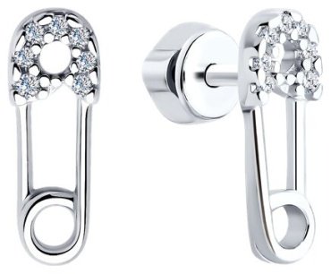 Серьги SOKOLOV 94025954 вес 1.65 г серебро, фианит купить,10895