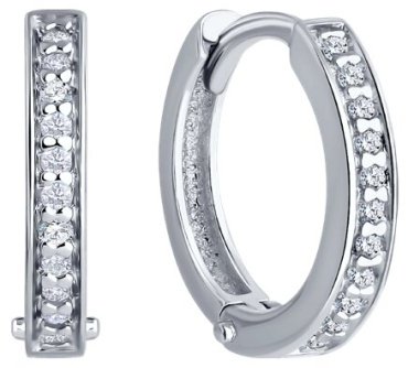 Серьги SOKOLOV 94026678_2,02 вес 2.02 г серебро, фианит купить,21546