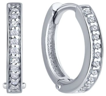 Серьги SOKOLOV 94026678_2,02 вес 2.02 г серебро, фианит купить,21546