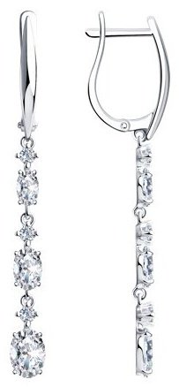Серьги SOKOLOV 94023961 вес 4.1 г серебро, фианит купить,24294