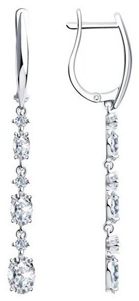 Серьги SOKOLOV 94023961 вес 4.1 г серебро, фианит купить,24294