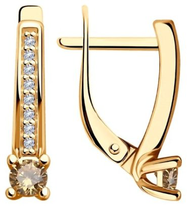 Серьги Diamant 93-120-01573-2 вес 2.36 г серебро, фианит купить,14238