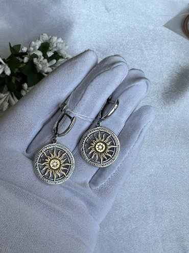 Серьги Красная пресня 33899981-1 вес 8.4 г серебро, фианит купить,28097