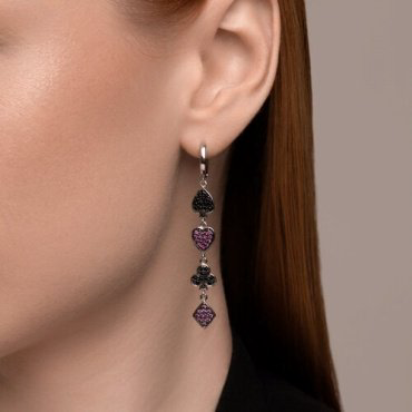Серьги SOKOLOV 94026470 вес 5.9 серебро, фианит купить,41040
