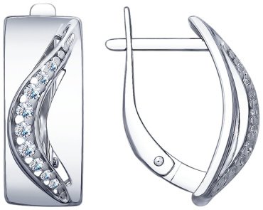 Серьги SOKOLOV 94022653 вес 3.02 г серебро, фианит купить,21273