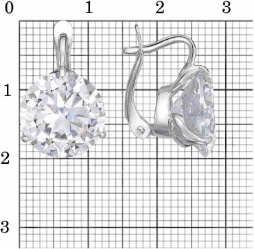 Серьги Красная пресня 3381637ДП вес 11 г серебро, фианит купить,29084