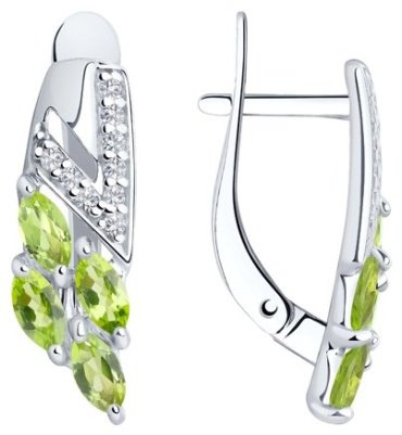 Серьги SOKOLOV 92021758 вес 2.8 г серебро, фианит купить,25633