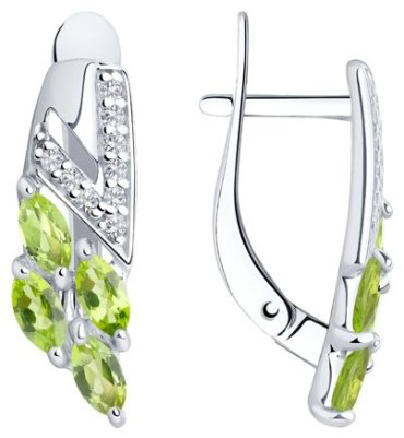 Серьги SOKOLOV 92021758 вес 2.8 г серебро, фианит купить,25633