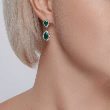 Серьги SOKOLOV 92022825 вес 4.61 г серебро, фианит, агат купить,NaN