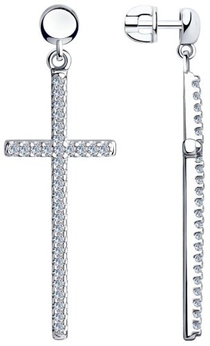 Серьги SOKOLOV 94023774 вес 4.42 г серебро, фианит купить,27450