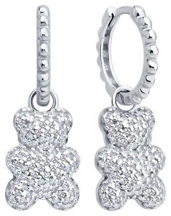 Серьги SOKOLOV 94027103 вес 4.76 г серебро, фианит купить,23988