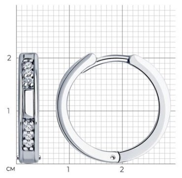 Конго Diamant 94-120-01632-2 вес 6.68 г серебро, фианит купить,31165