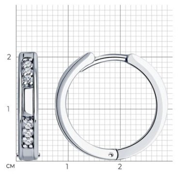 Конго Diamant 94-120-01632-2 вес 6.68 г серебро, фианит купить,31165