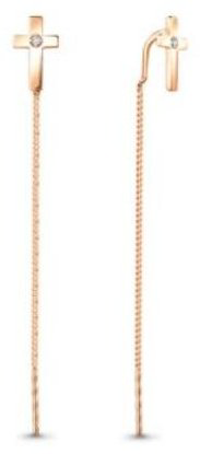 Серьги-цепочки AQUAMARINE 48533А.6 вес 1.45 г серебро, фианит купить,12825