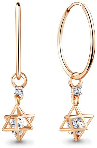 Конго AQUAMARINE 48298А вес 3.5 г серебро, фианит купить,30196