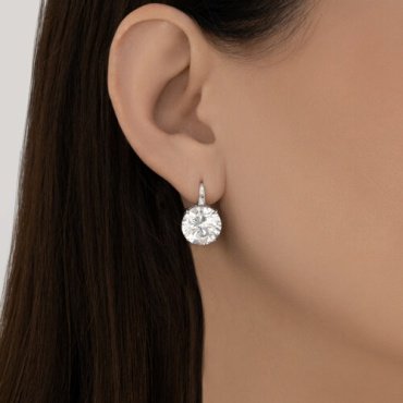 Серьги Diamant 94-120-02334-1 вес 7.2 г серебро, фианит купить,24300