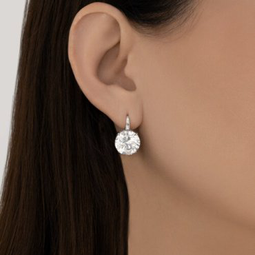 Серьги Diamant 94-120-02334-1 вес 7.2 г серебро, фианит купить,24300