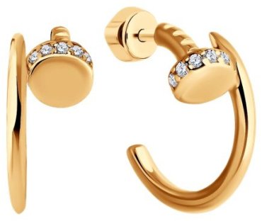 Серьги Diamant 93-122-02016-1 вес 3.42 г серебро, фианит купить,23470
