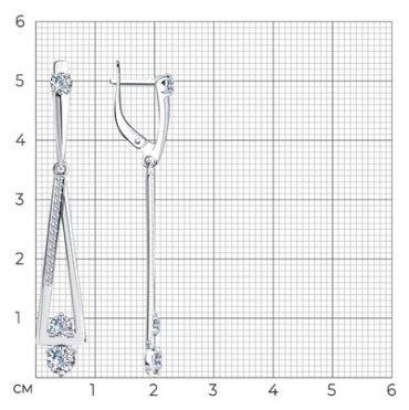 Diamant 94-121-00414-1 серебро с фианитом купить,21056