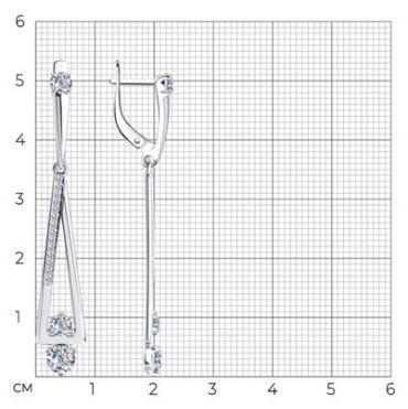 Diamant 94-121-00414-1 серебро с фианитом купить,21056