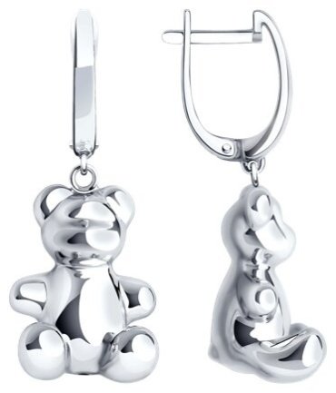 Серьги SOKOLOV 94026718 вес 3.95 г серебро, без вставок купить,26454