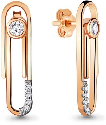 Серьги AQUAMARINE 48101А вес 2.82 г серебро, фианит купить,24240