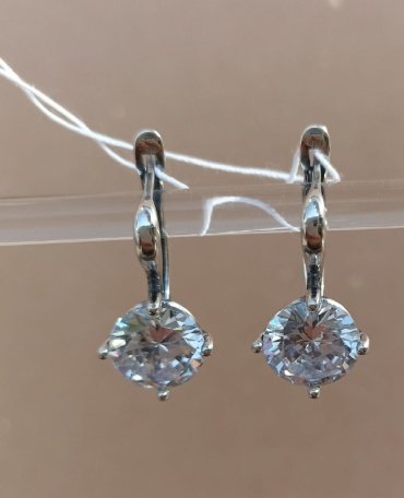 Серьги Красная пресня 3382715 вес 5.86 г серебро, фианит купить,25650