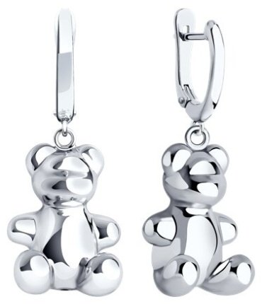 Серьги SOKOLOV 94026718 вес 3.95 г серебро, без вставок купить,26454