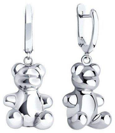 Серьги SOKOLOV 94026718 вес 3.95 г серебро, без вставок купить,26454