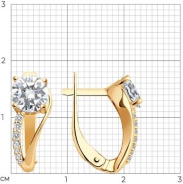 Серьги SOKOLOV 93020368 вес 3.24 г серебро, фианит купить,21414