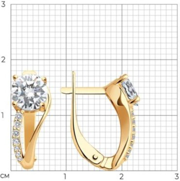 Серьги SOKOLOV 93020368 вес 3.24 г серебро, фианит купить,21414