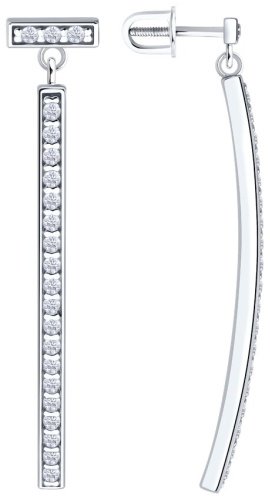 Серьги Diamant 94-122-02261-1 вес 3.71 г серебро, фианит купить,14854