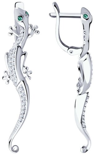Серьги SOKOLOV 94021399 вес 4.37 г серебро, фианит купить,24478