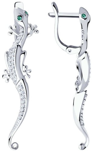 Серьги SOKOLOV 94021399 вес 4.37 г серебро, фианит купить,24478