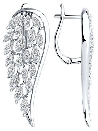 Серьги SOKOLOV 94026635 вес 6.25 г серебро, фианит купить,31165