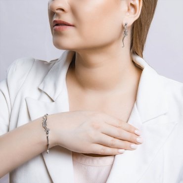 Серьги SOKOLOV 94021399 вес 4.37 г серебро, фианит купить,24478