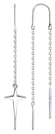Серьги-цепочки SOKOLOV 94024813 вес 1.7 г серебро, без вставок купить,12989