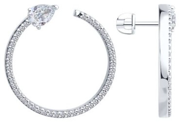 Серьги SOKOLOV 94026878_s вес 8.26 г серебро, фианит купить,28995