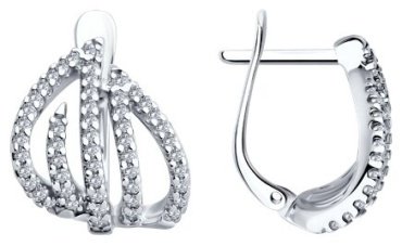 Серьги SOKOLOV 94026660 вес 5.21 г серебро, фианит купить,22945
