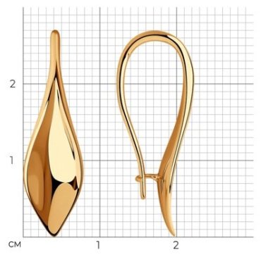 Серьги Diamant 93-120-00845-1 вес 2.18 г серебро, без вставок купить,16146