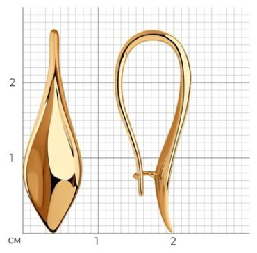 Серьги Diamant 93-120-00845-1 вес 2.18 г серебро, без вставок купить,16146