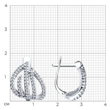 Серьги SOKOLOV 94026660 вес 5.21 г серебро, фианит купить,22945